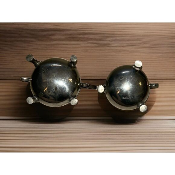 Williamsburg Restoration Kirk Stieff Pewter Cream CW81-7, Sugar CW82-7 Set - Picture 4 of 5